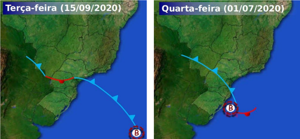 O ciclone bomba que se forma na região Sul do Brasil e que pode provocar ventos fortes no Espírito Santo atuará mais afastado para o oceano e, por isso, não vai gerar tantos prejuízos como o último fenômeno do tipo registrado em julho deste ano, que causou mortes em Santa Catarina.
