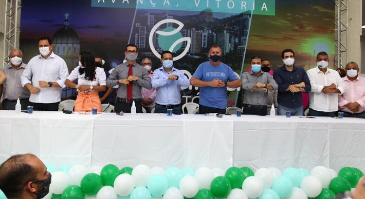 Convenção do partido lançou a candidatura do deputado Fabrício Gandini a prefeito. Nos discursos, defesa da atual gestão e críticas ao ex-prefeito João Coser e a 'ameaças' não diretamente mencionadas