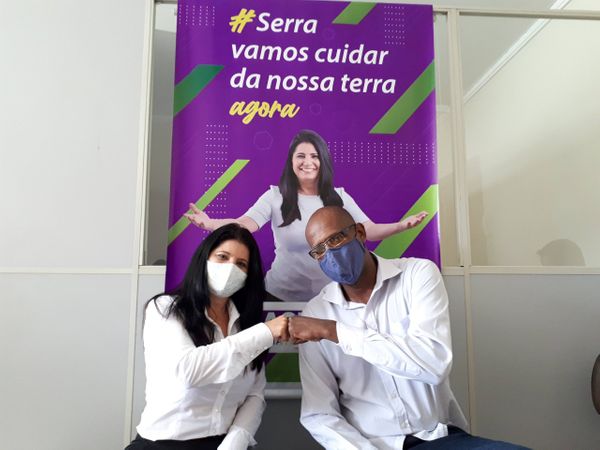 Gracimeri Gaviorno, candidata a prefeita, e Evanilson Souza, vice na chapa do PSC