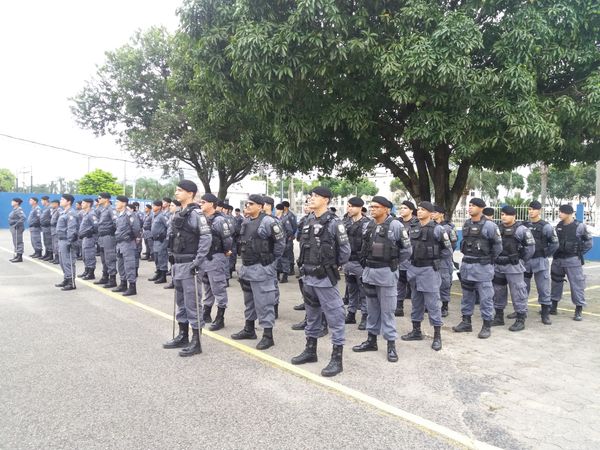 Policiais militares formados na solenidade de comemoração dos 31 anos do  6º BPM, em novembro passado, na Serra