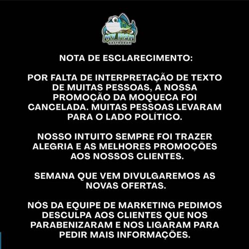 Ação promocional acabou provocando polêmica nas redes sociais e até discussão sobre o presidente Bolsonaro
