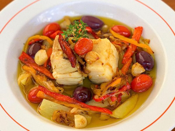 Bacalhau Confitado do restaurante Aloha, em Vitória