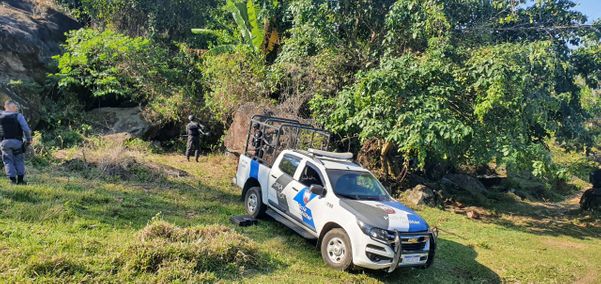 Local onde os explosivos foram achados