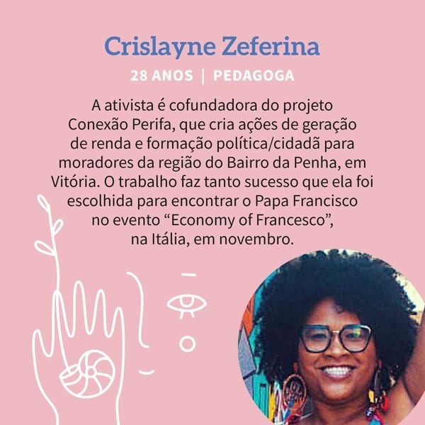 Mulheres inspiradoras - Crislayne Zeferina