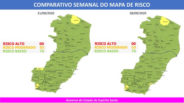 Comparação entre mapa atual e mapa que entrará em vigor na próxima segunda (28)