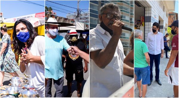 Candidatos à Prefeitura de Vitória andaram pelos bairros e nas feiras, neste domingo, primeiro dia da campanha eleitoral