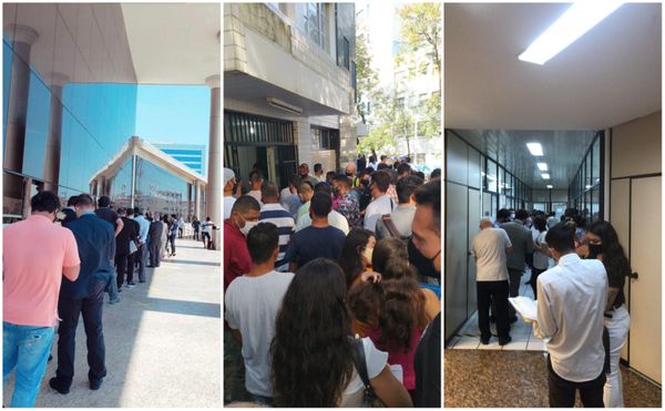 Filas e aglomeração em frente aos fóruns de Vila Velha e Vitória e dentro do TJES