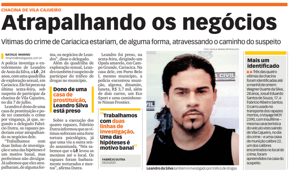 Chacina em Cariacica: crime aconteceu em 2011. Quatro homens foram mortos por furtar latinhas