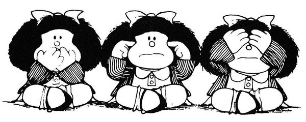 Última tira da personagem Mafalda, criada em 1973 pelo argentino Joaquín Lavado, o Quino