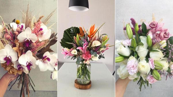 Bouquets feitos pela designer floral Flávia Lovatto