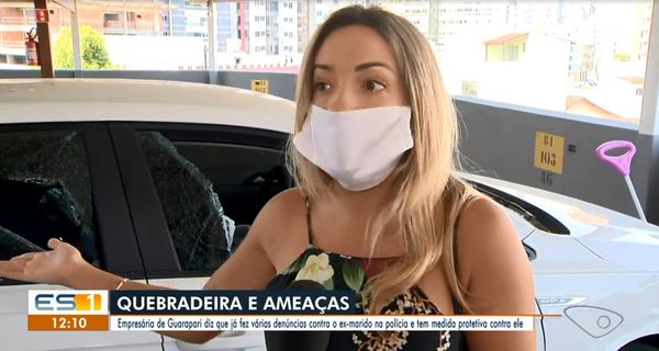 A empresária Lorena Mendonça, de 25 anos, diz que foi agredida e ameaçada pelo ex-marido