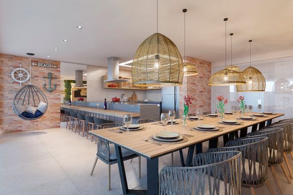 Área gourmet do Mar do Leste por Divulgação/Grand Construtora