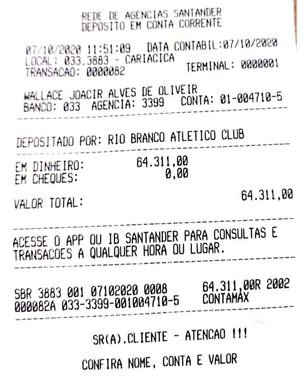 Comprovante do pagamento da dívida capa-preta