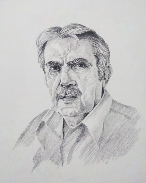 Retrato de Rubem Braga, obra de Wagner Veiga