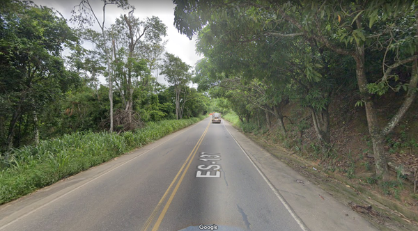 Rodovia Estadual onde o acidente ocorreu, entre Nova Venécia e São Gabriel da Palha