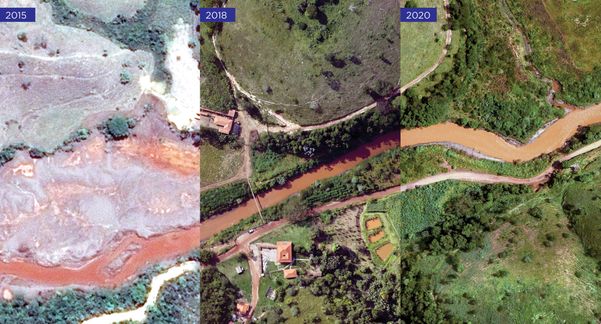 Rio Gualaxo do Norte, afluente do Rio Doce e curso d’água mais atingido, recebeu ações de reparação