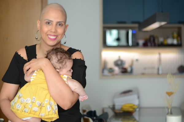 Luana enfrentou um câncer de mama com uma gravidez