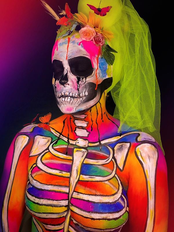 No mês do Halloween, moradora de Iconha faz sucesso com maquiagem temática por Arquivo Pessoal