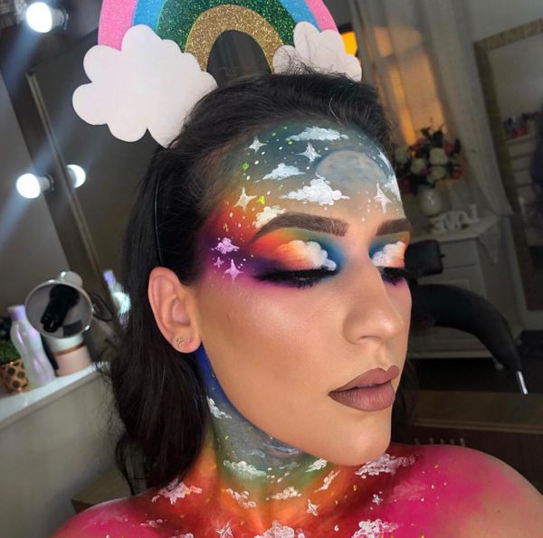 No mês do Halloween, moradora de Iconha faz sucesso com maquiagem temática por Arquivo Pessoal