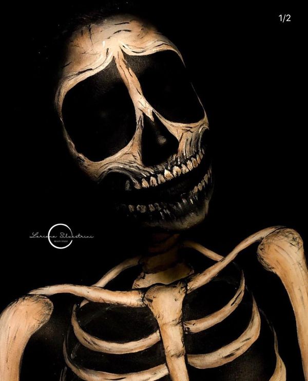 No mês do Halloween, moradora de Iconha faz sucesso com maquiagem temática por Arquivo Pessoal