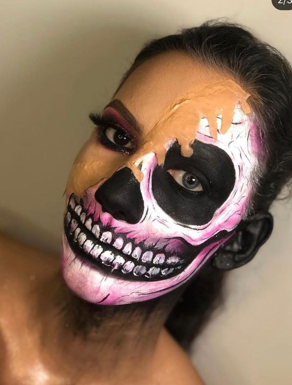 No mês do Halloween, moradora de Iconha faz sucesso com maquiagem temática