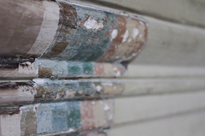 Grande parte das pinturas encontradas nas prospecções do Theatro Carlos Gomes era feita com uma técnica chamada de estêncil