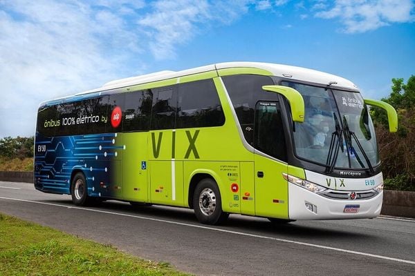 Ônibus elétrico será operado pela VIX Logística no ES e carregado pela EDP