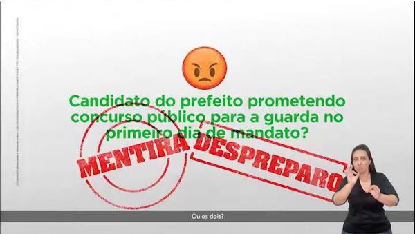 Pazolini golpeia Gandini em sua propaganda eleitoral