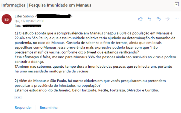 Projeto Comprova: Tuíte engana ao sugerir que vacina contra a covid-19 é desnecessária