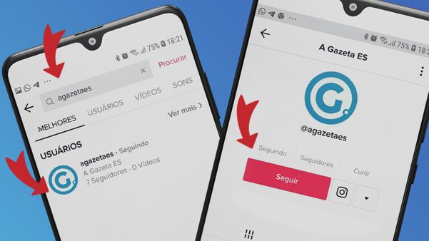 Saiba como seguir A Gazeta no TikTok