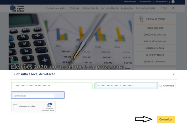 Como consultar o local de votação no site no TSE