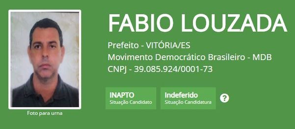 Fabio Louzada (MDB) tem candidatura a prefeito de Vitória indeferida