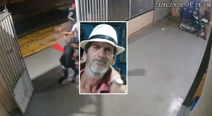 Câmeras registraram a ação de dois criminosos, mas polícia diz que identificou três suspeitos. Josias dos Passos Lírio, de 53 anos, foi morto mesmo após se render durante assalto a uma distribuidora de bebidas na Serra na noite de sexta-feira (23)