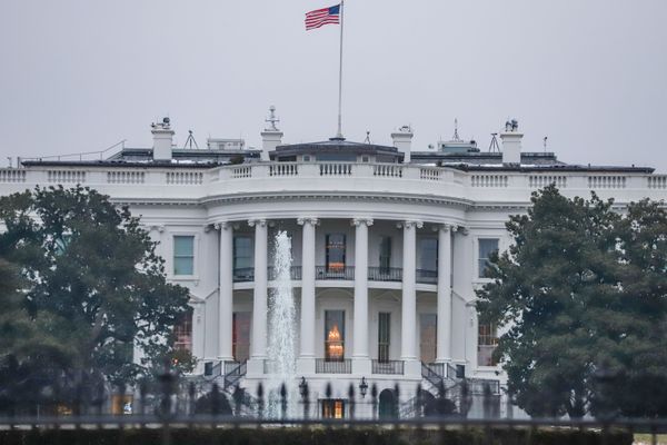 Vista da Casa Branca na cidade de Washington DC nos Estados Unidos