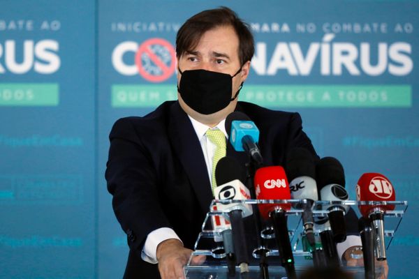 Presidente da Câmara dos Deputados, dep. Rodrigo Maia, concede entrevista coletiva sobre a atividade legislativa durante a crise causada pelo coronavírus