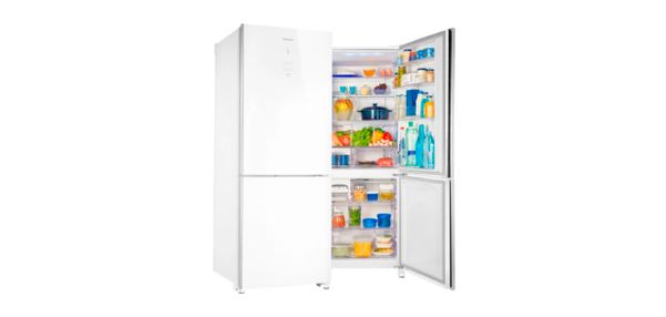 Geladeira Panasonic NR-BB53GV3WA, Bottom Freezer, Frost Free, 425 Litros, White Glass - 110 volts por Divulgação/Sipolatti