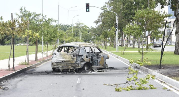 O corpo de Ricardo Portugal, que morreu após o carro dele explodir em avenida de Vitória, está no Departamento Médico Legal (DML)