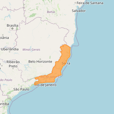 Mapa do Inmet mostra área sob risco de chuvas