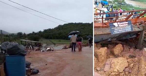 Casa e restaurante desabam em Itapemirim após forte chuva