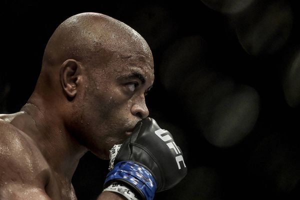 Anderson Silva durante luta pelo UFC, em Las Vegas