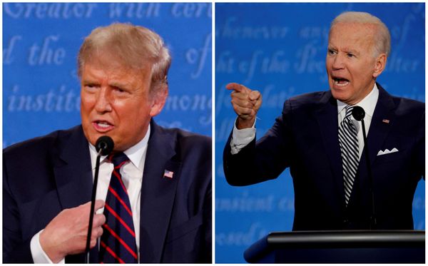 Donald Trump e Joe Biden tuitaram pedindo que os eleitores compareçam às urnas
