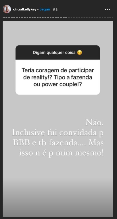 Kelly Key surpreende ao dizer que foi convidada para BBB e A Fazenda