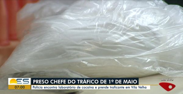 Chefe do tráfico do bairro 1° de Maio, em Vila Velha, foi preso pela polícia em laboratório de cocaína