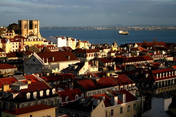 Vista área de Lisboa, capital de Portugal