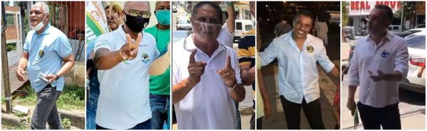 Ivan Bastos, Adilson Avelina, Helcio Couto, Joel da Costa e Celso Andreon, candidatos em Cariacica