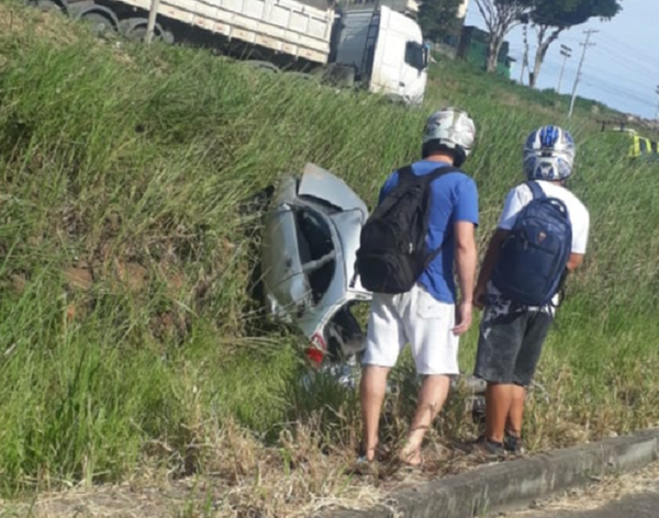 Trecho da BR 101 onde ocorreu o acidente