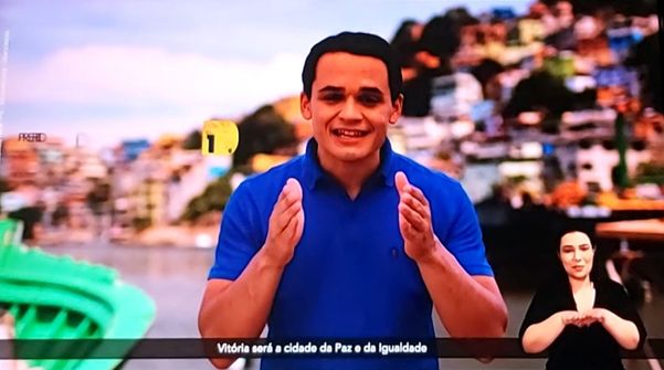 Pazolini (Republicanos) mostrou o apoio de populares e pediu voto nos últimos dias de propaganda
