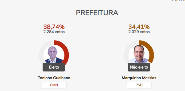 Com 100% das urnas apuradas, Toninho Gualhano (PMN) é eleito em Bom Jesus do Norte