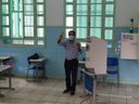 Prefeito e candidato à reeleição em Vila Velha, Max Filho (PSDB) votou em colégio do Centro(José Carlos Schaeffer)