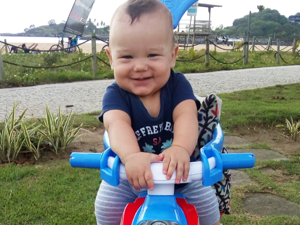 O pequeno Gael  está pesando hoje 12 kg de muita saúde e fofura.
